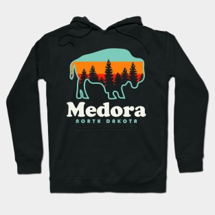 Medora North Carolina Bison Vacation Trip Hoodie